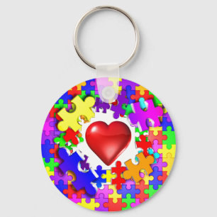 Love Breaks Thru Autism Key Ring