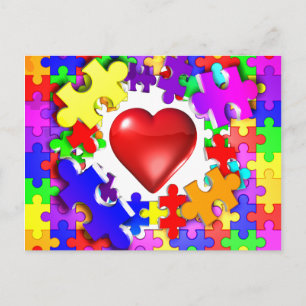 Love Breaks Thru Autism Postcard