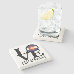 LOVE Breckenridge, Colorado Stone Coaster