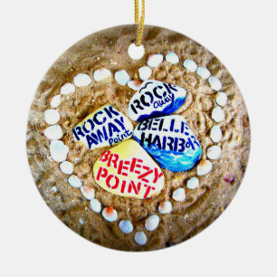 LOVE Breezy Point. Rockaways. Ceramic Tree Decoration