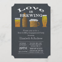 Love Brewing Barbecue Engagement Party Invitation