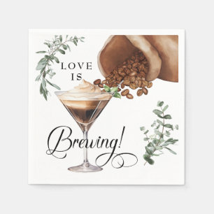 Love Brewing Espresso Martini Bridal Shower Napkin