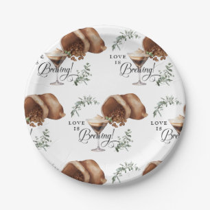 Love Brewing   Espresso   Martini   Bridal Shower  Paper Plate