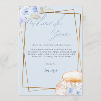 Love Brewing Tea Thank You Bridal Shower Wedding Invitation