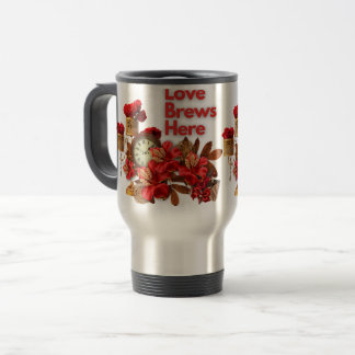 Love Brews Here - Celebrate Love This Valentine's Travel Mug