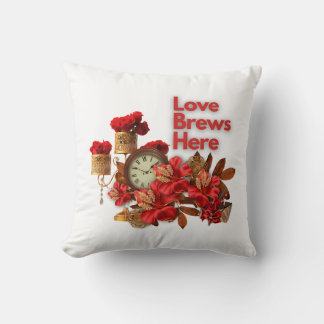 Love Brews Here Cushion