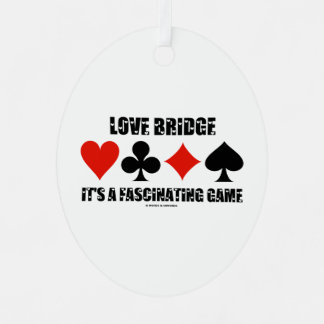 Love Bridge It's A Fascinating Game Card Suits Metal Tree Decoration