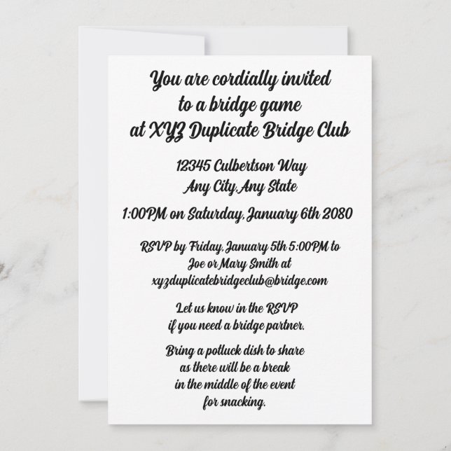 Love Bridge It's A Relaxing Game Four Card Suits (Back)