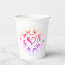 Love Bright Paper Cups