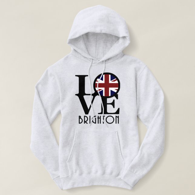 LOVE Brighton England Hoodie (Design Front)