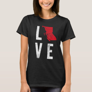 Love British Columbia Map Canada National Day T-Shirt