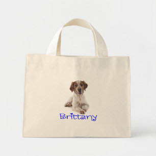 Love Brittany Spaniel Puppy Dog Canvas Tote Bag