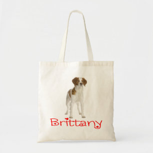 Love Brittany Spaniel Puppy Dog Canvas Tote Bag