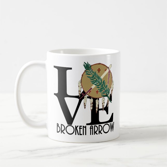 LOVE Broken Arrow Oklahoma 11oz Coffee Mug (Left)
