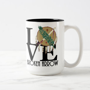 LOVE Broken Arrow Oklahoma 15oz Two-Tone Coffee Mug
