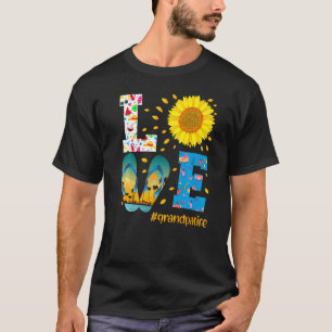 Love Brother Life Flip Flops Sunflower Summer T-Shirt