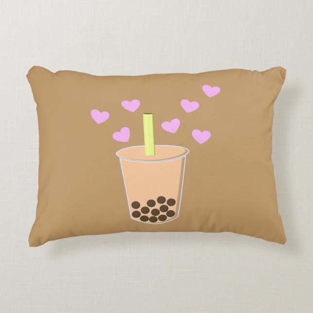 Love Bubble Tea Decorative Cushion (Front)