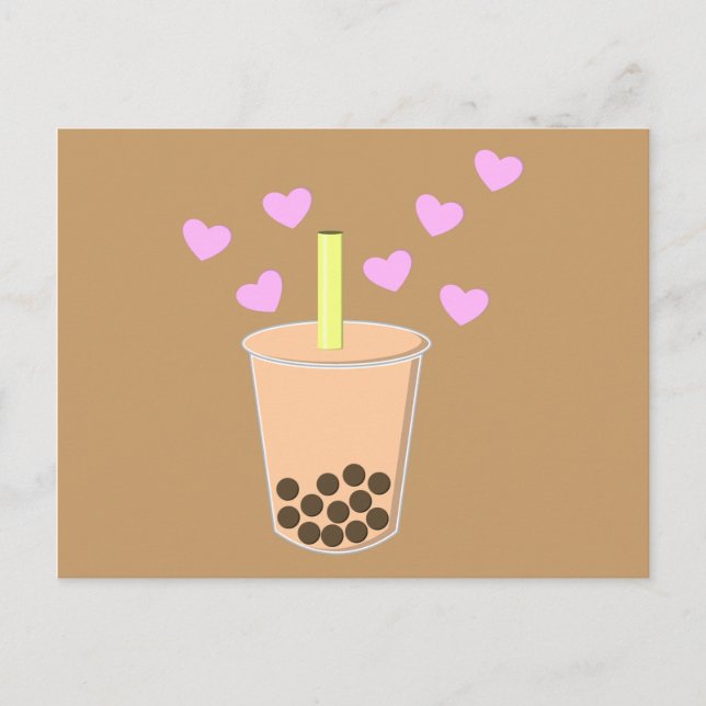 Love Bubble Tea Postcard (Front)