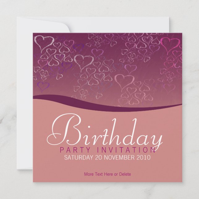 Love Bubbles Party Birthday Invitation (Front)