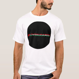 love Budapest, black circle hashtag T-Shirt