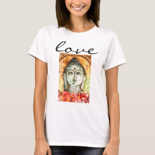 Love Buddha Watercolor Art Flowy Shirt