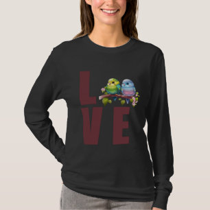 Love Budgie Mom Budgerigar Parakeet Bird 21 T-Shirt