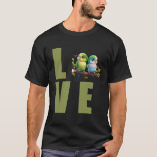 Love Budgie Mom Budgerigar Parakeet Bird 4 T-Shirt