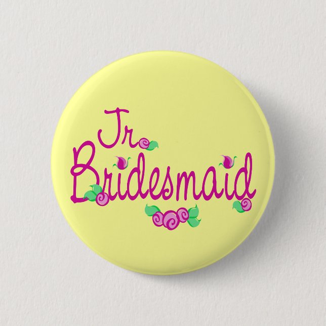 Love Buds/Wedding 6 Cm Round Badge (Front)