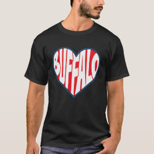 LOVE BUFFALO NY New York 716 retro heart city Buff T-Shirt
