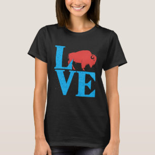 Love Buffalo Wild American Bison Lover Gifts Valen T-Shirt