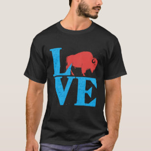 Love Buffalo Wild American Bison Lover Gifts Valen T-Shirt