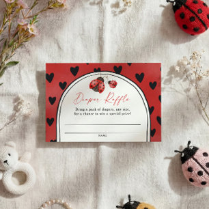 Love Bug Baby Shower Diaper Raffle  Enclosure Card