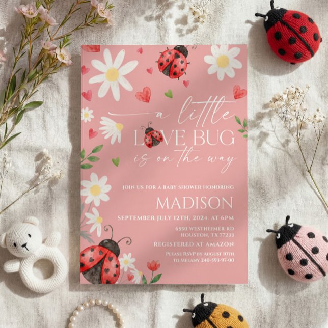 Love Bug Baby Shower Invitation (Creator Uploaded)