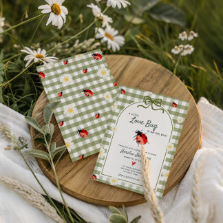 Love  Bug Baby Shower Invitation