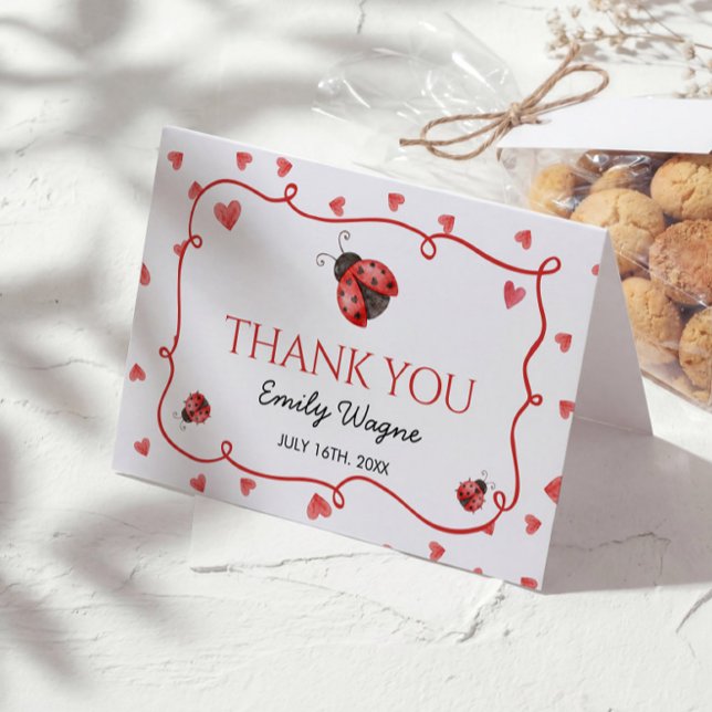 Love Bug Baby Shower Thank You Card (Creator Uploaded)