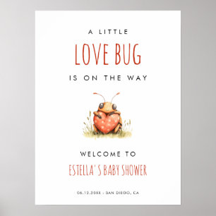 Love Bug Baby Shower Welcome Poster