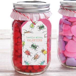Love Bug Beetle Mine Valentine's Day Gift Tags