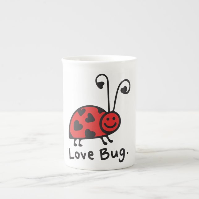 Love Bug Bone China Mug (Front)