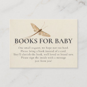 Love Bug Books for Baby Shower Insert Card