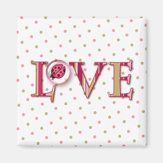 LOVE BUG BUBBLE & STRIPES by SHARON SHARPE Magnet