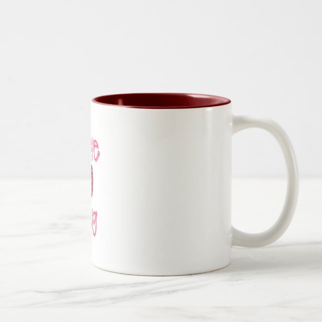 LOVE BUG by SHARON SHARPE Two-Tone Coffee Mug (Right)