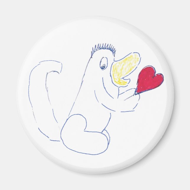 Love Bug Circle Magnet (Front)