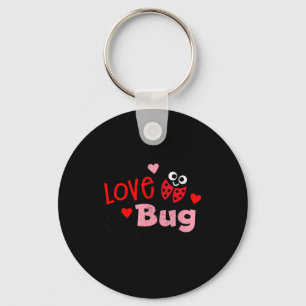 Love Bug Cute Lady Bug Vintage Kids Valentines Key Ring
