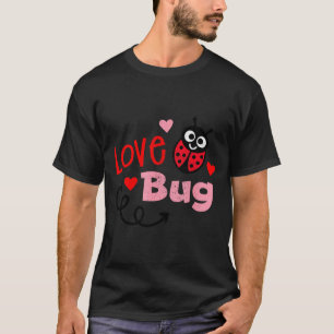 Love Bug Cute Lady Bug Vintage Kids Valentines  T-Shirt