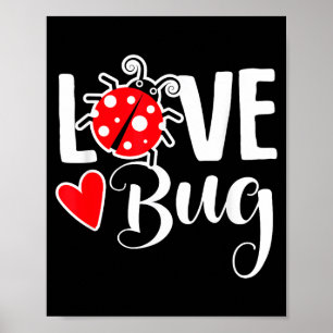 Love Bug Cute Valentine's Day Party Ladybug Poster