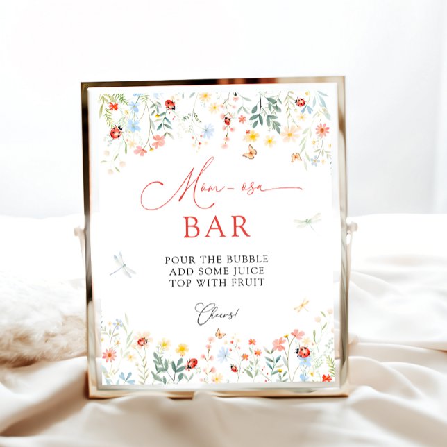 Love Bug Garden Baby Shower Mum-osa Bar Poster (Creator Uploaded)