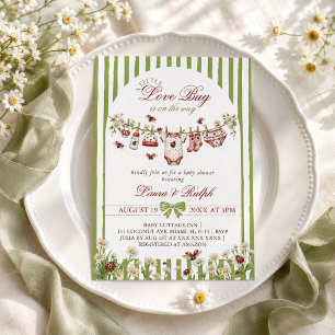 Love Bug Girl Baby Shower Invitation