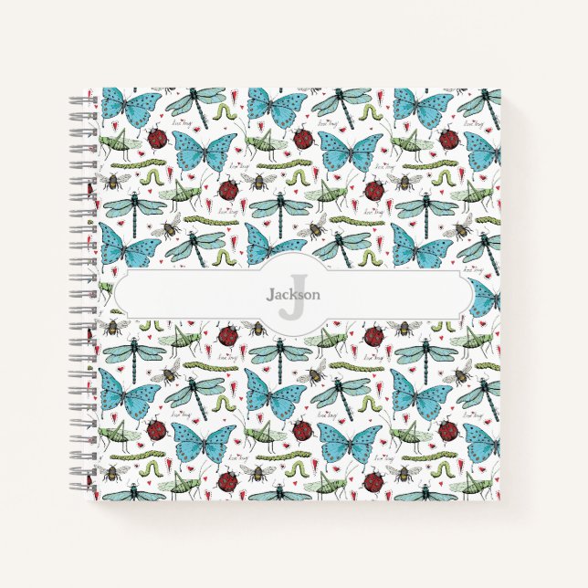 Love Bug Insects Hardcover Notebook (Front)