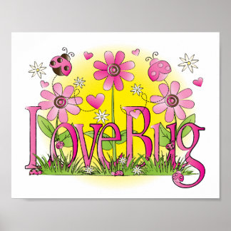 Love Bug Lady Bug Girls Room Wall Art