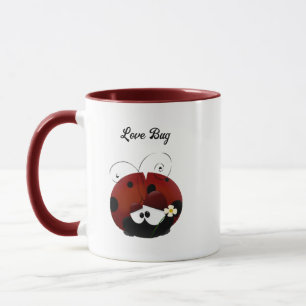Love Bug Ladybug, Cute Cartoon Valentine’s Day Mug